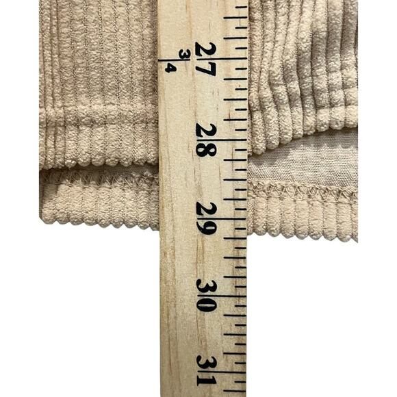 Massive Men’s L Beige Corduroy Shirt SS Single Pocket Button Down - Picture 8 of 8